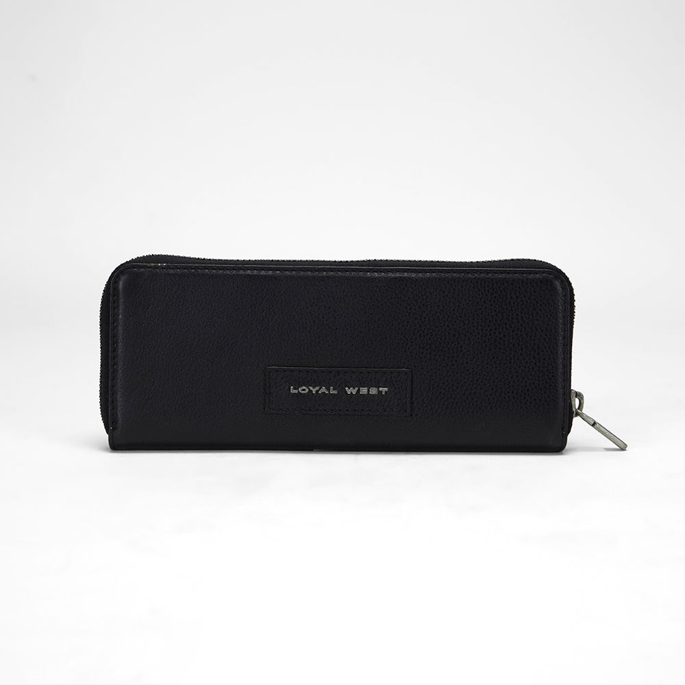 Loyal West RANCH ROAD JEWELERY CASE IN CALF LEATHER - BLACK - Myra USA