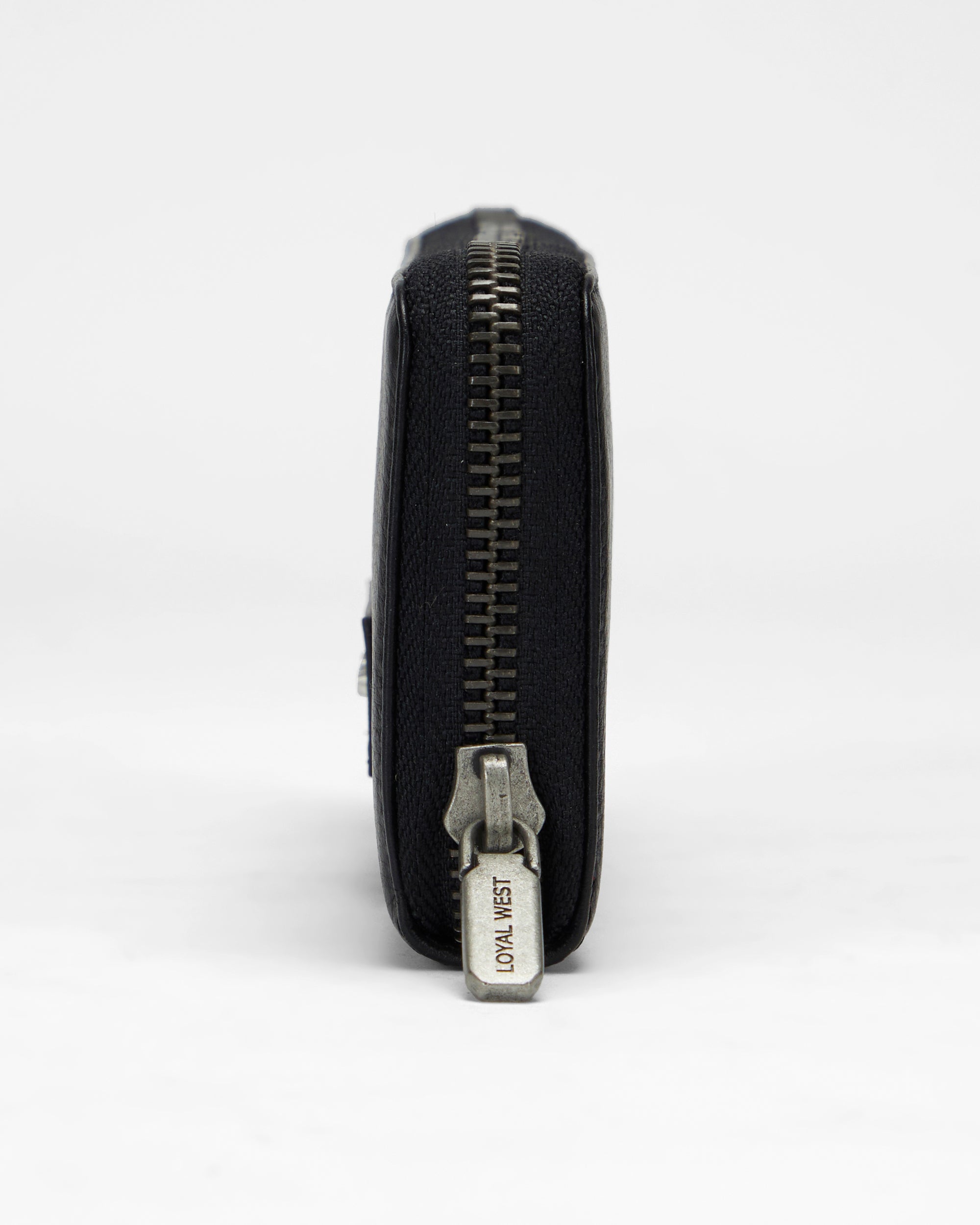 Loyal West RANCH ROAD JEWELERY CASE IN CALF LEATHER - BLACK - Myra USA