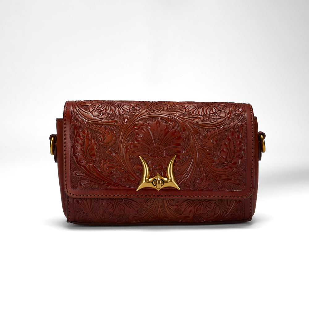 Loyal West SAVI MINI BAG IN  HANDTOOLED LEATHER - Myra USA