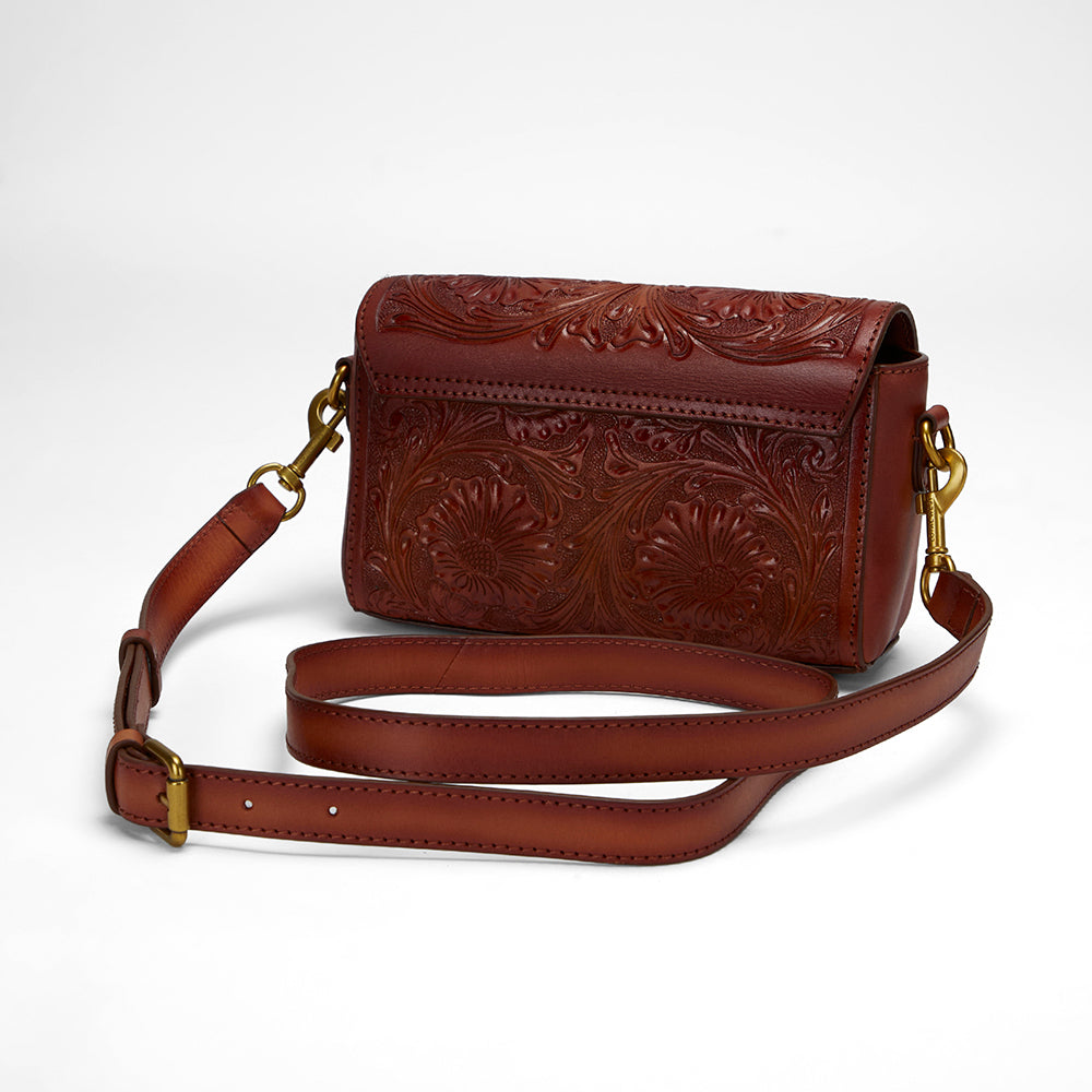 Loyal West SAVI MINI BAG IN  HANDTOOLED LEATHER - Myra USA