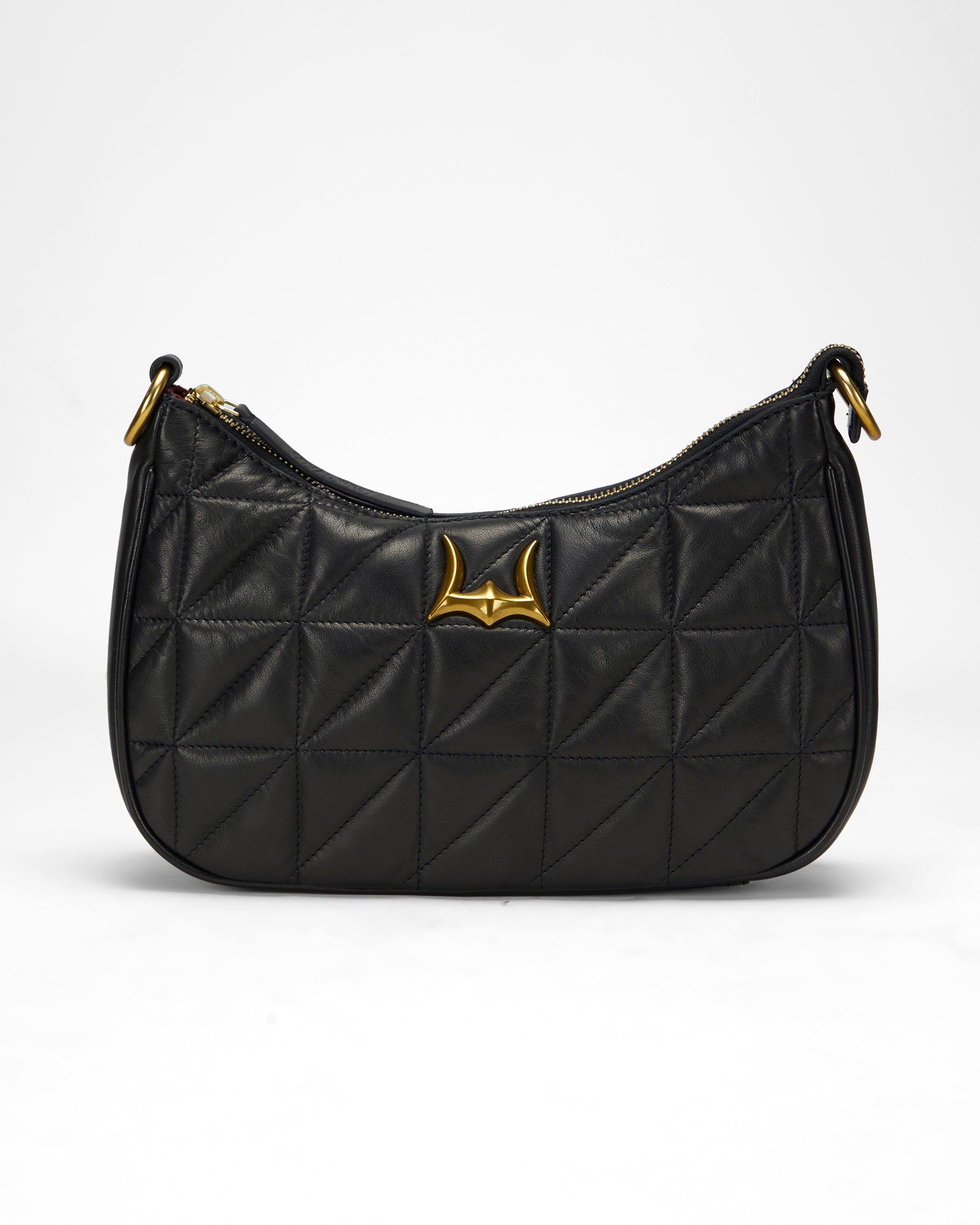 Loyal West JOE QUILTED NAPPA LEATHER BAG-BLACK