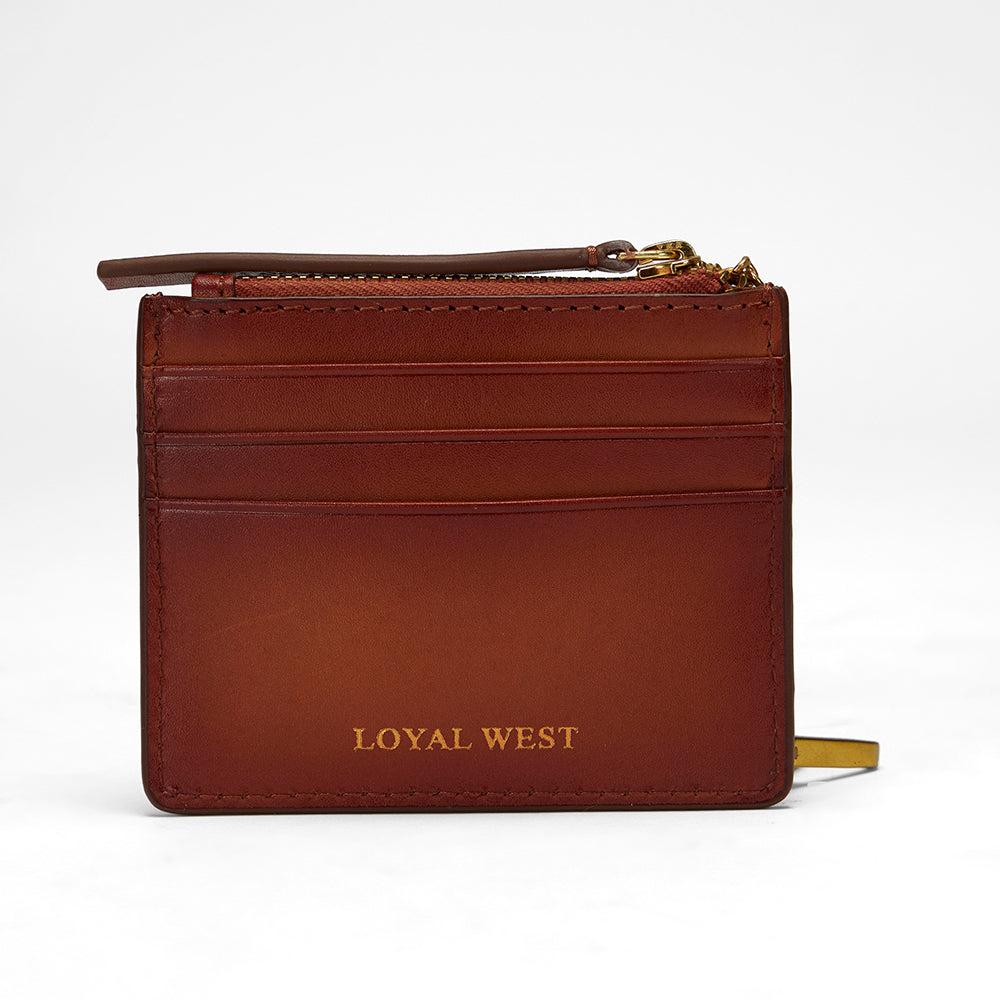 Loyal West SOPHIA CREDIT CARD HOLDER IN HANDTOOLED LEATHER - Myra USA