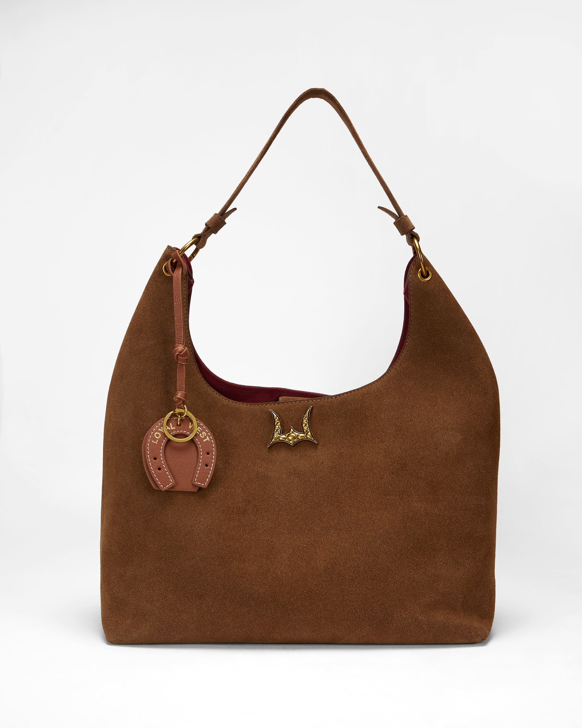 Loyal West HORSE SHOE BAG CHARM IN CALF LEATHER - TAN