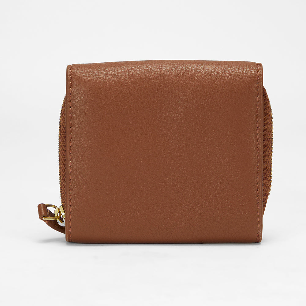 Loyal West SOPHIA CARD HOLDER IN BROWN LEATHER CALFSKIN - Myra USA