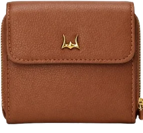 Loyal West SOPHIA CARD HOLDER IN BROWN LEATHER CALFSKIN