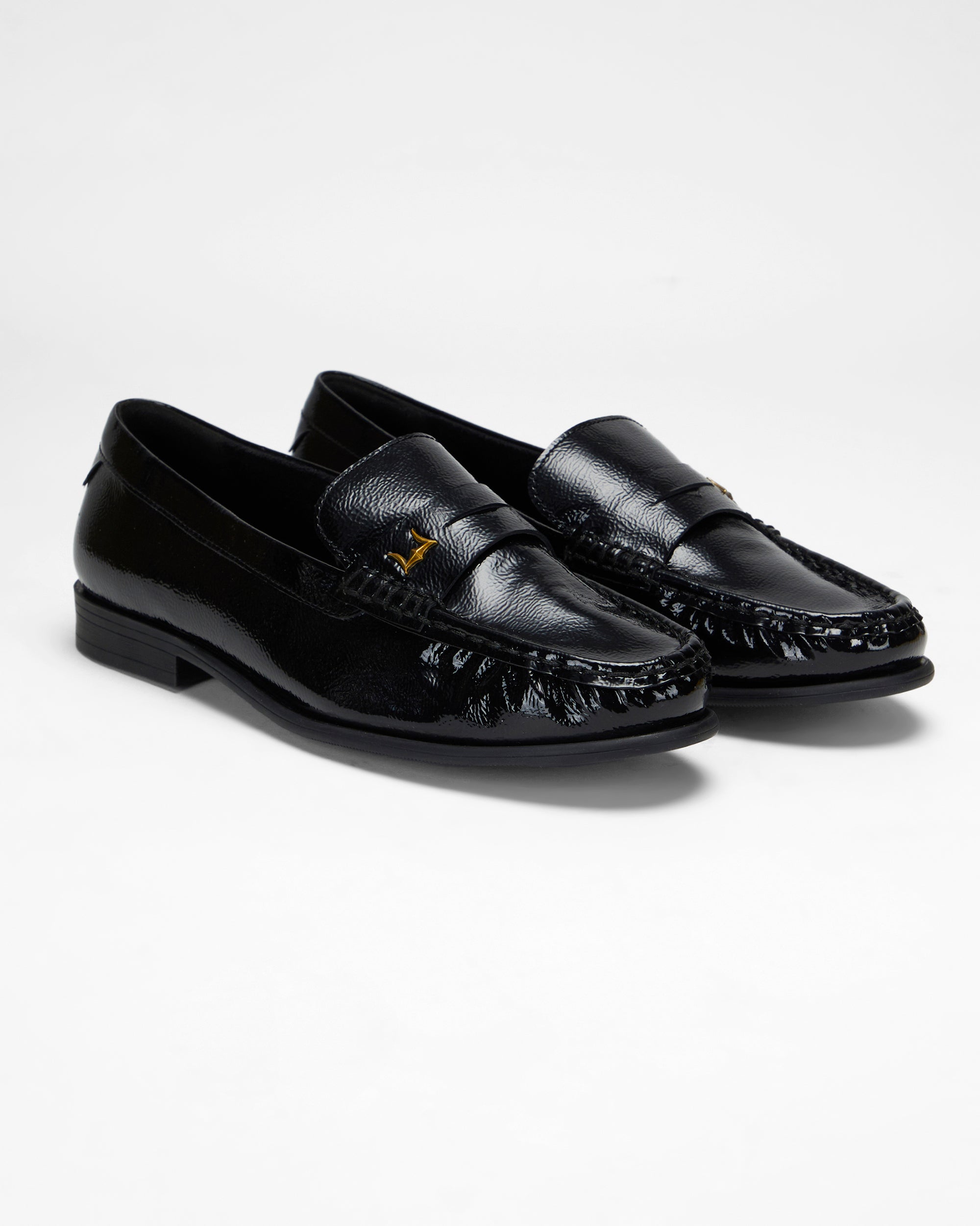 Loyal West LEATHER LOAFERS - BLACK