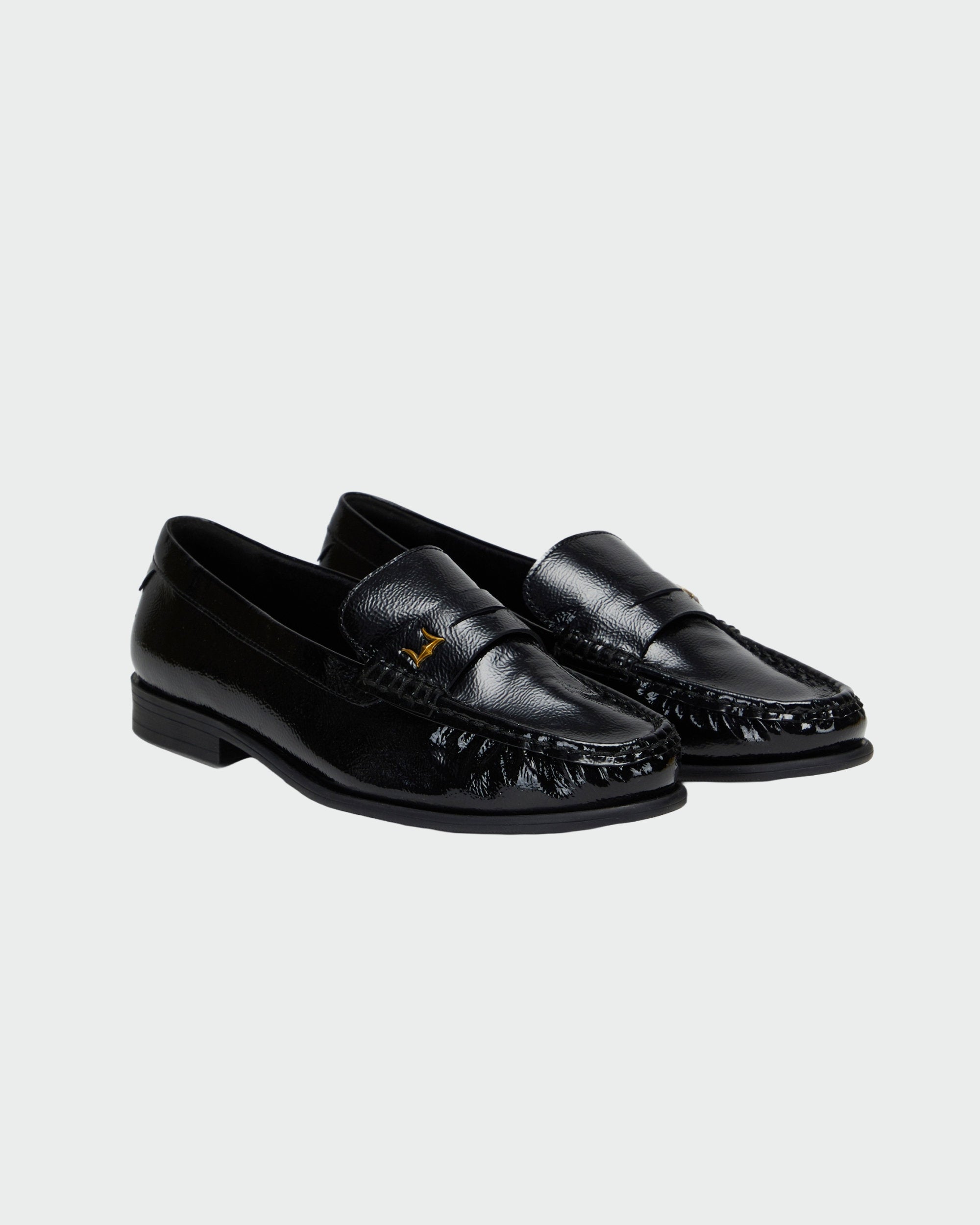 Loyal West LEATHER LOAFERS - BLACK