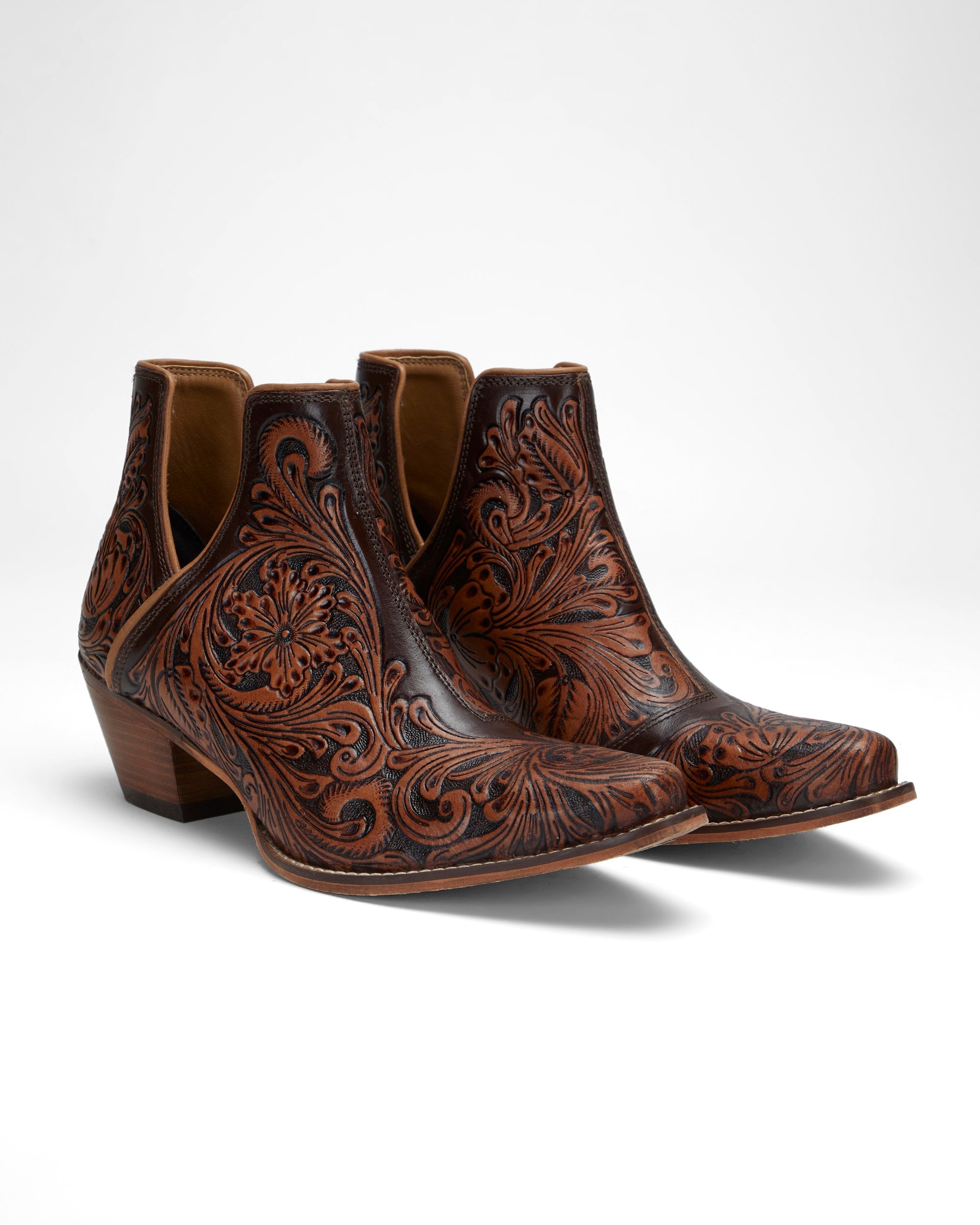 LOYAL WEST X MYRA Handtooled Booties