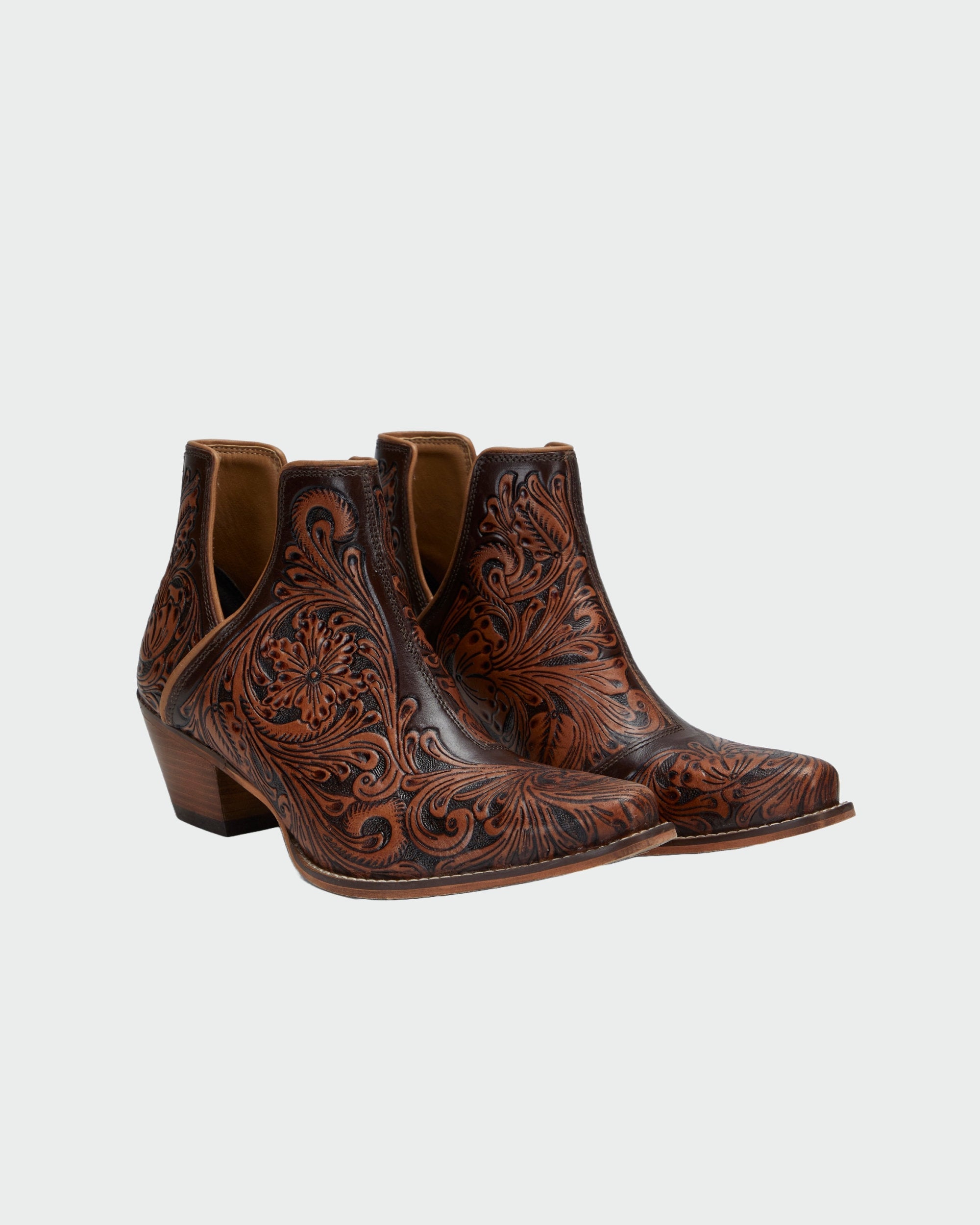 LOYAL WEST X MYRA Handtooled Booties