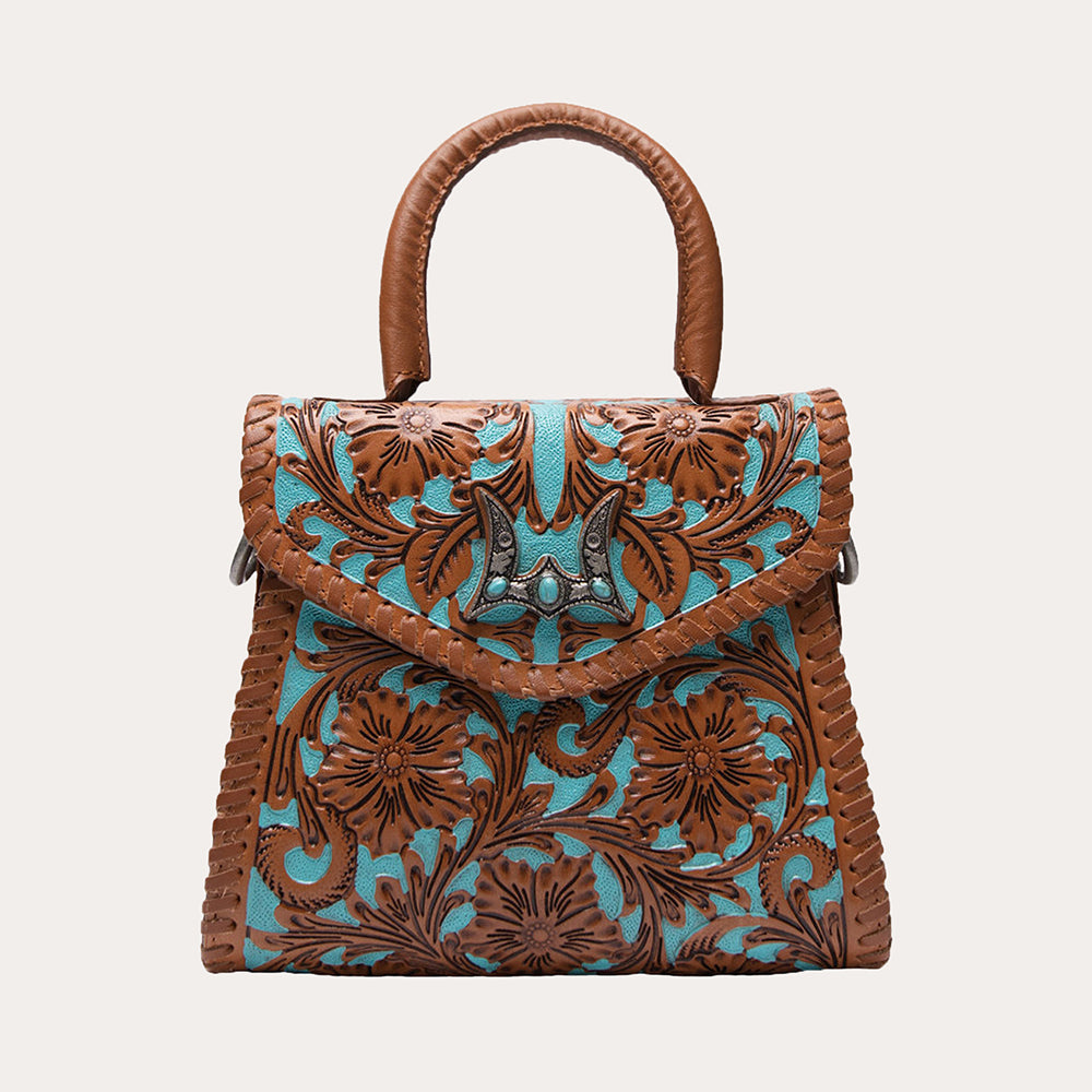Loyal West Leon Mini Handle Purse - Whiskey & Water - Myra USA