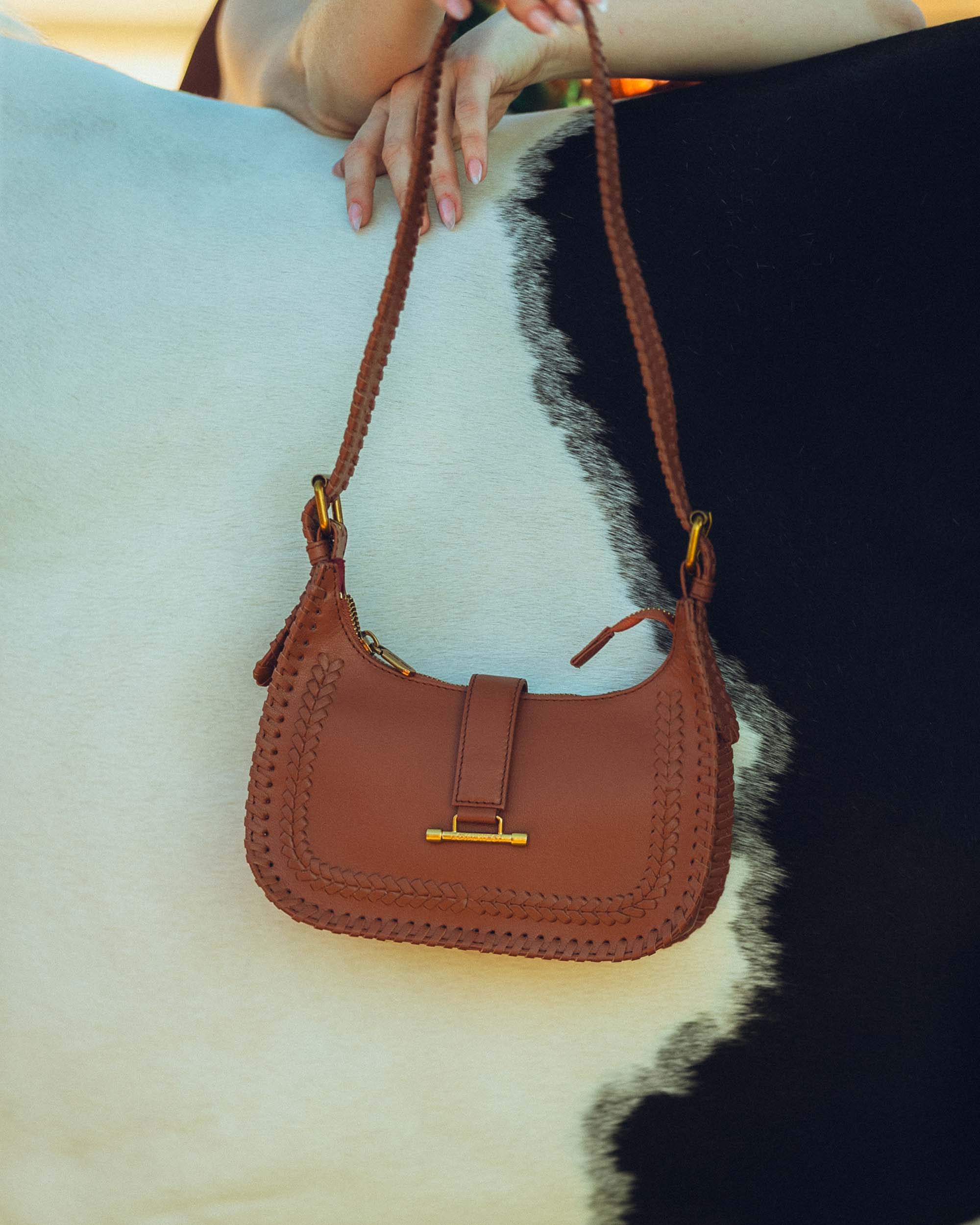 Loyal West Dannia Medium Purse - Saddle Brown - Myra USA