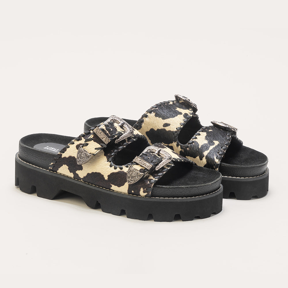 Serena Cowhide Sandals - Myra USA