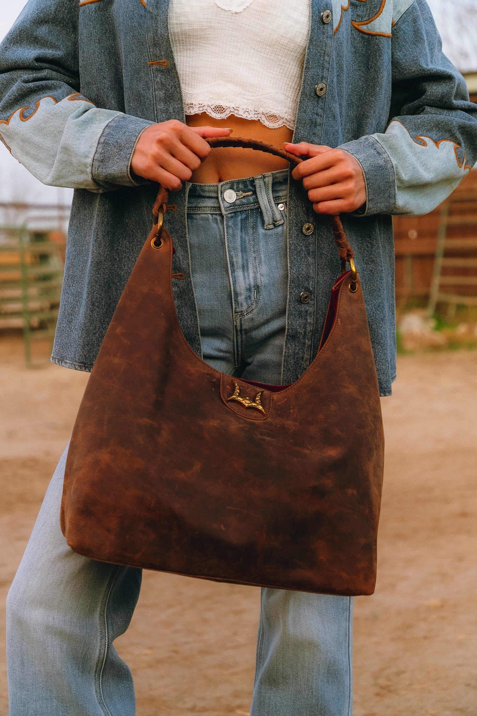 Lw Large Purse In Brunette Leather