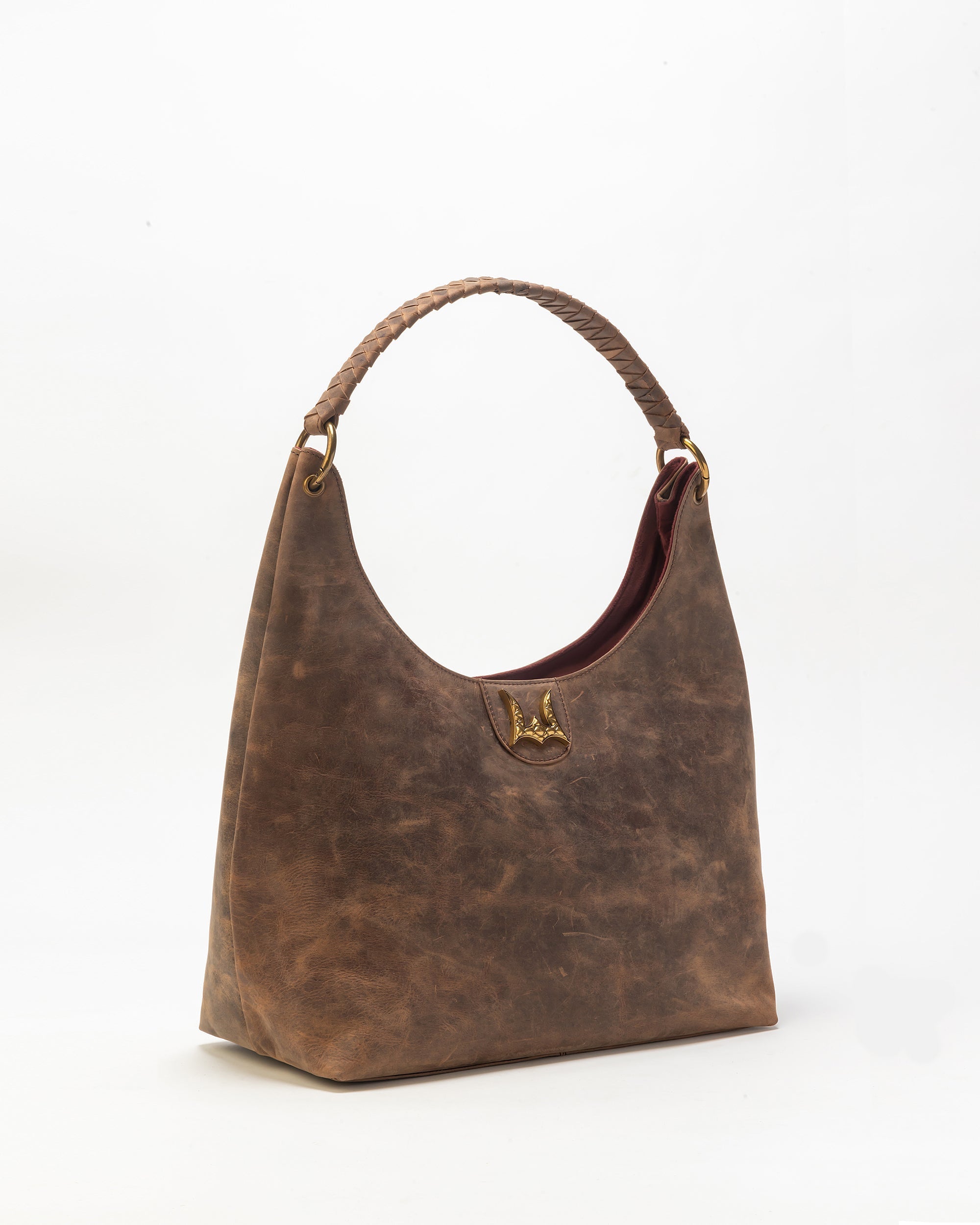 Lw Large Purse In Brunette Leather - Myra USA
