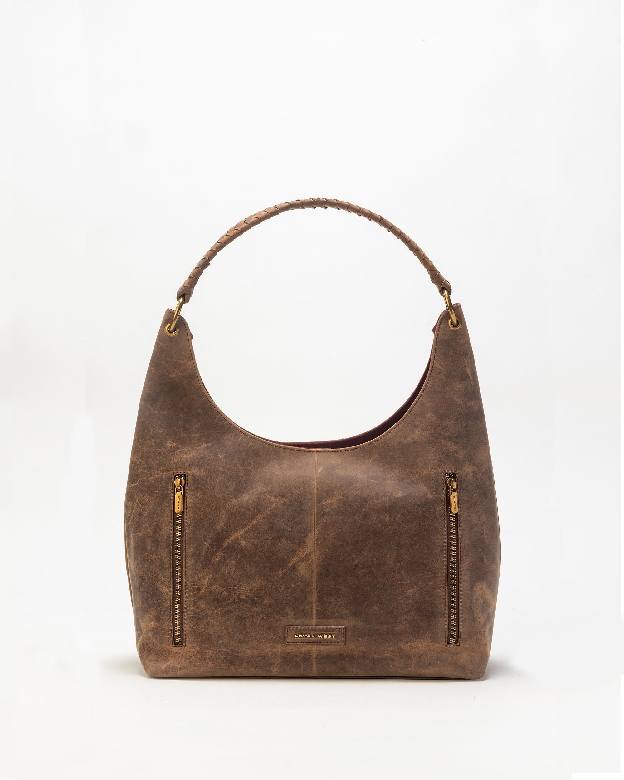 Lw Large Purse In Brunette Leather - Myra USA