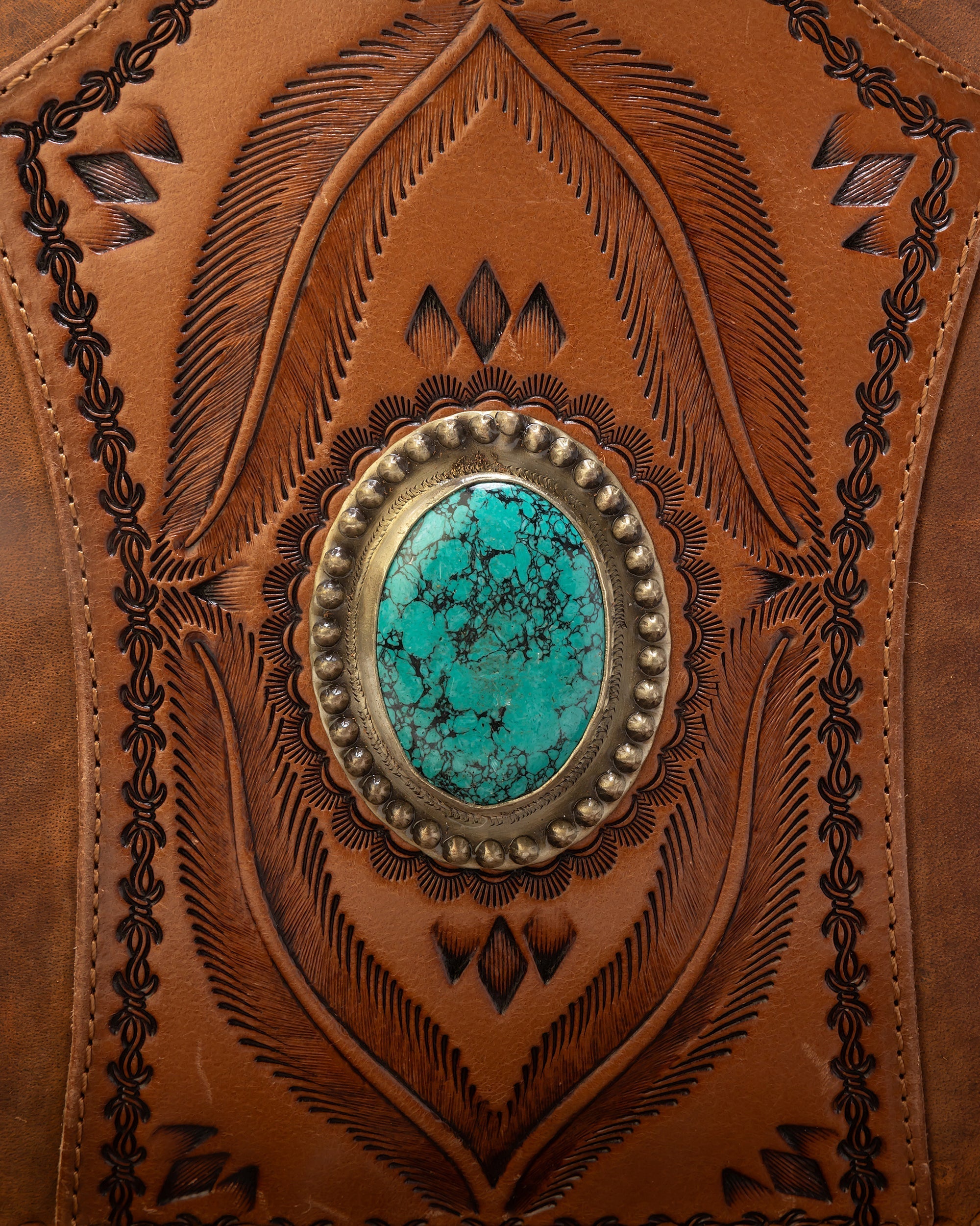 Sedona Tassle Bag In Saddle Brown - Myra USA