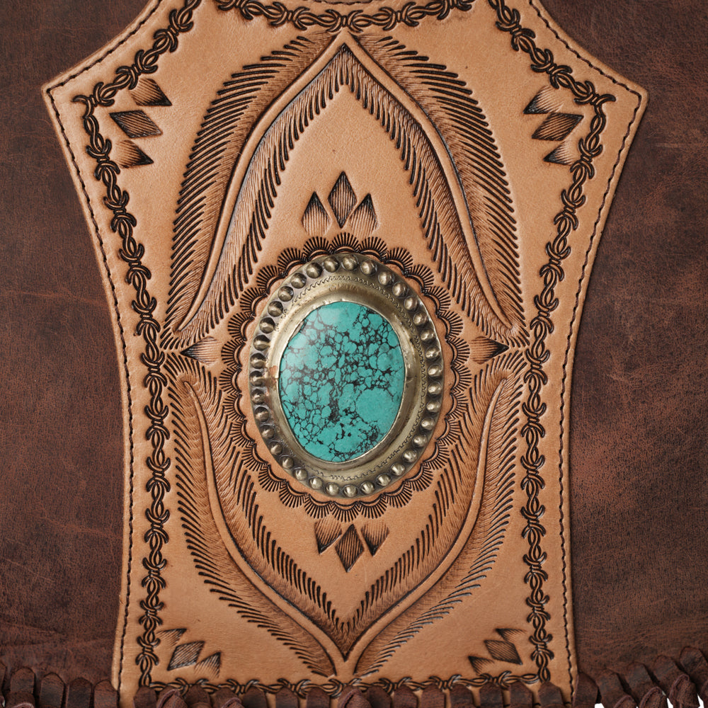 Sedona Tassle Bag - Oiled Ruby Leather - Myra USA