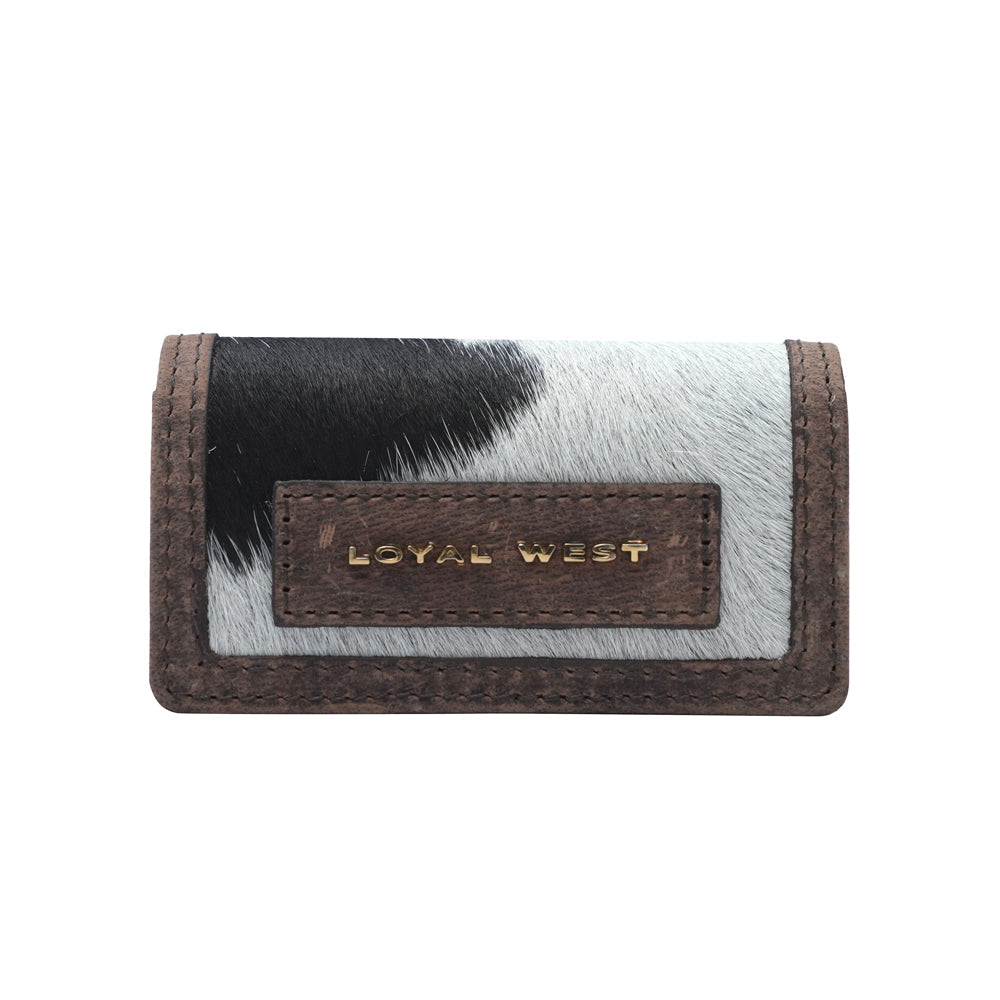 CATTLE LIPSTICK CASE - BLACK & WHITE COWHIDE - Myra USA