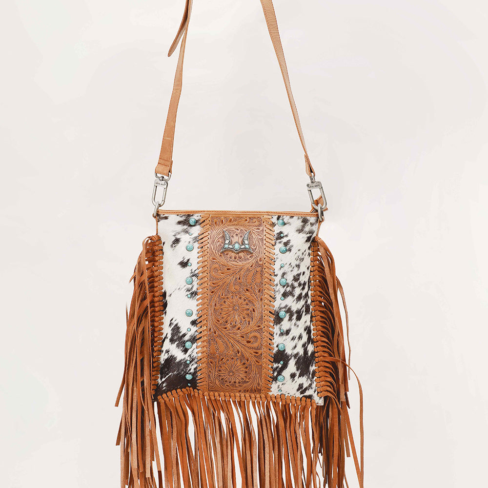 Loyal West Tucson Cowhide Tassle Bag - Myra USA