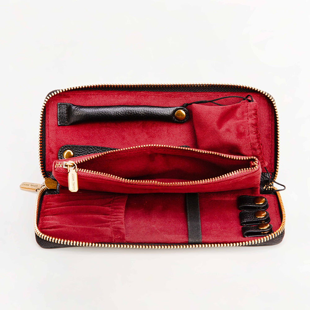 Loyal West Ranch Road Cowhide Jewellery Case - Myra USA