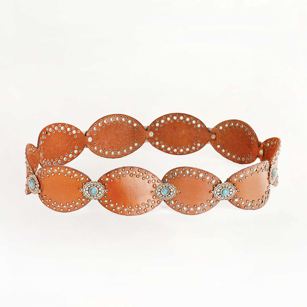 Loyal West Alta Buena Leather Belt In Calfskin - Myra USA