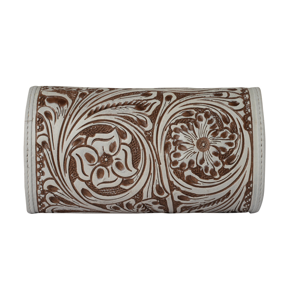 Handtooled Canyon Jewellery Case - Ivory Dust - Myra USA