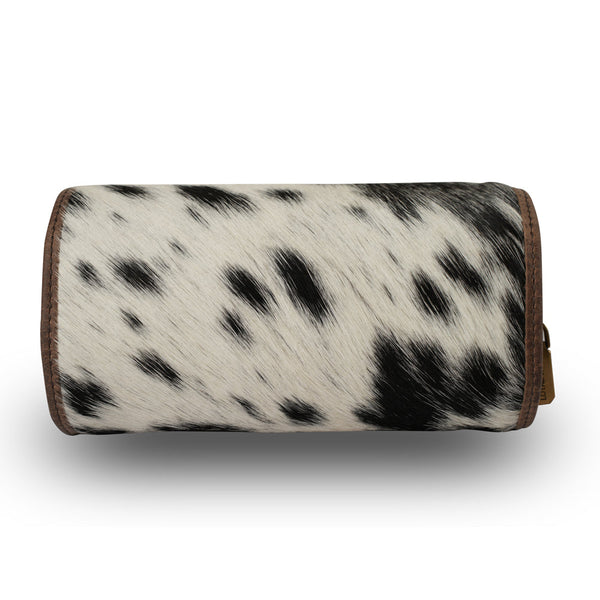 Canyon Jewellery Case - Black & White Cowhide - Myra USA