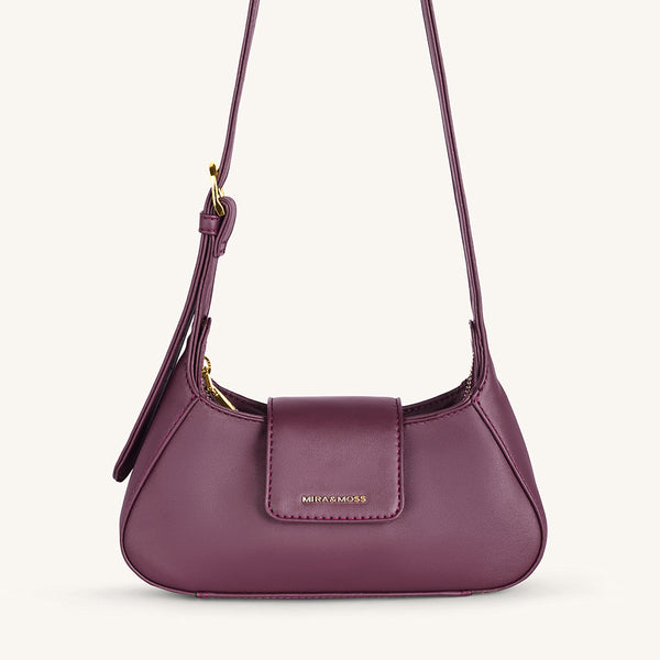 Mira & Moss Graciela Petite Shoulder Bag - Plum - Myra USA