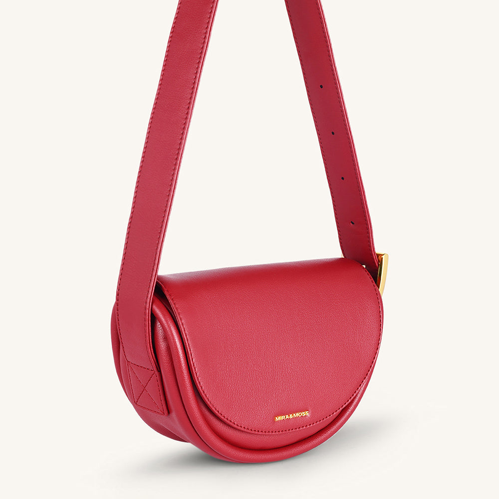 Mira & Moss Sophia Shoulder Bag - Garnet Red - Myra USA