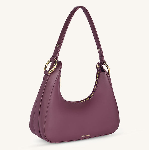 Mira & Moss Ava Shoulder Bag - Plum - Myra USA