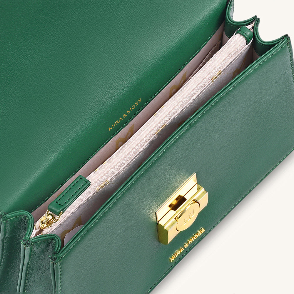 Mira & Moss Novelle Shoulder Bagn - Malachite Green - Myra USA
