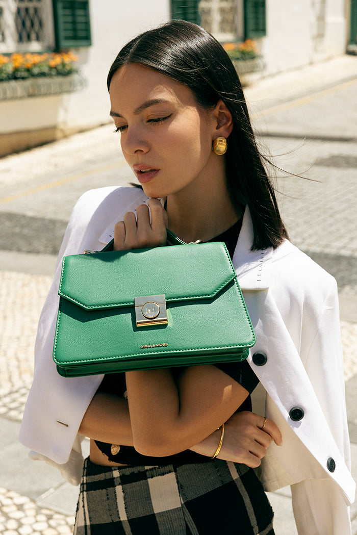 Mira & Moss Novelle Shoulder Bagn - Malachite Green - Myra USA