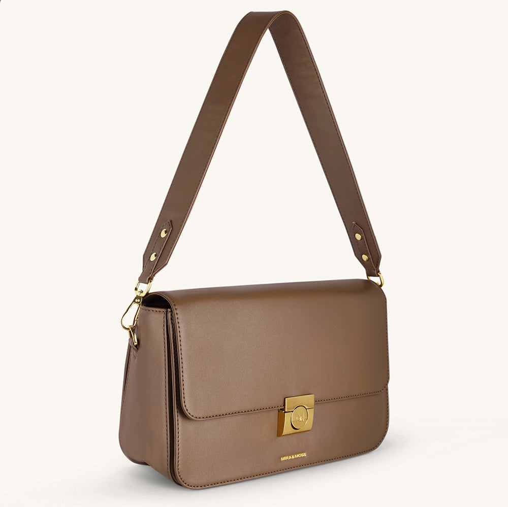 Mira & Moss Ravenne Shoulder Bag - Chocolate Latte - Myra USA