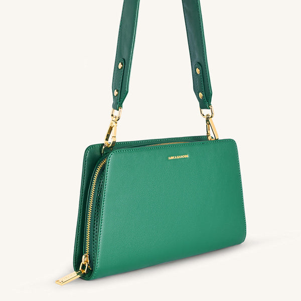 Mira & Moss Solenne Shoulder Bag - Malachite Green - Myra USA