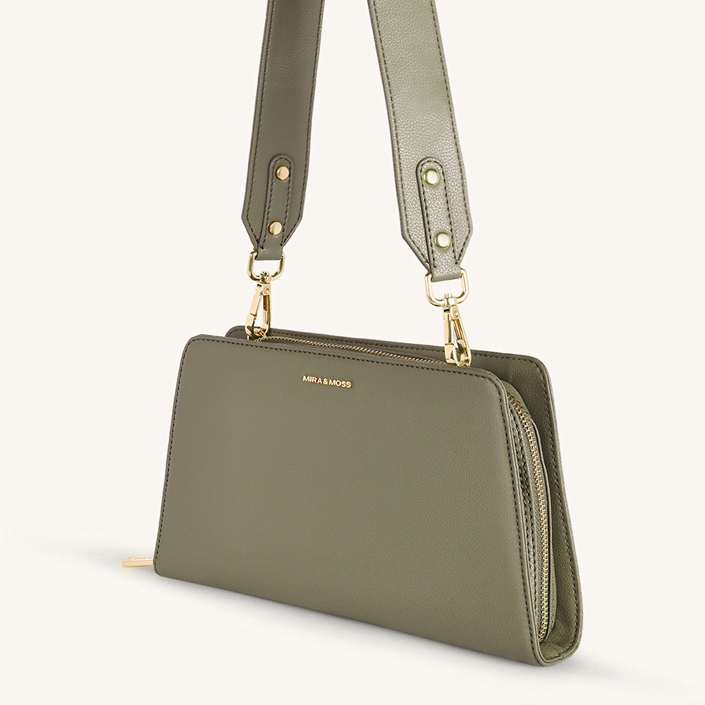 Mira & Moss Solenne Shoulder Bag - Burnt Olive - Myra USA