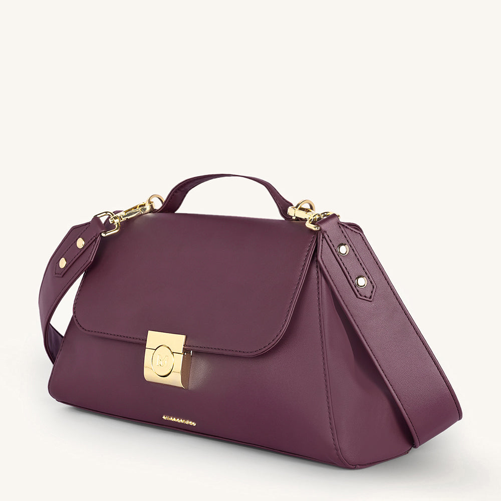 Mira & Moss Vivienne Classic Crossbody Bag - Plum - Myra USA