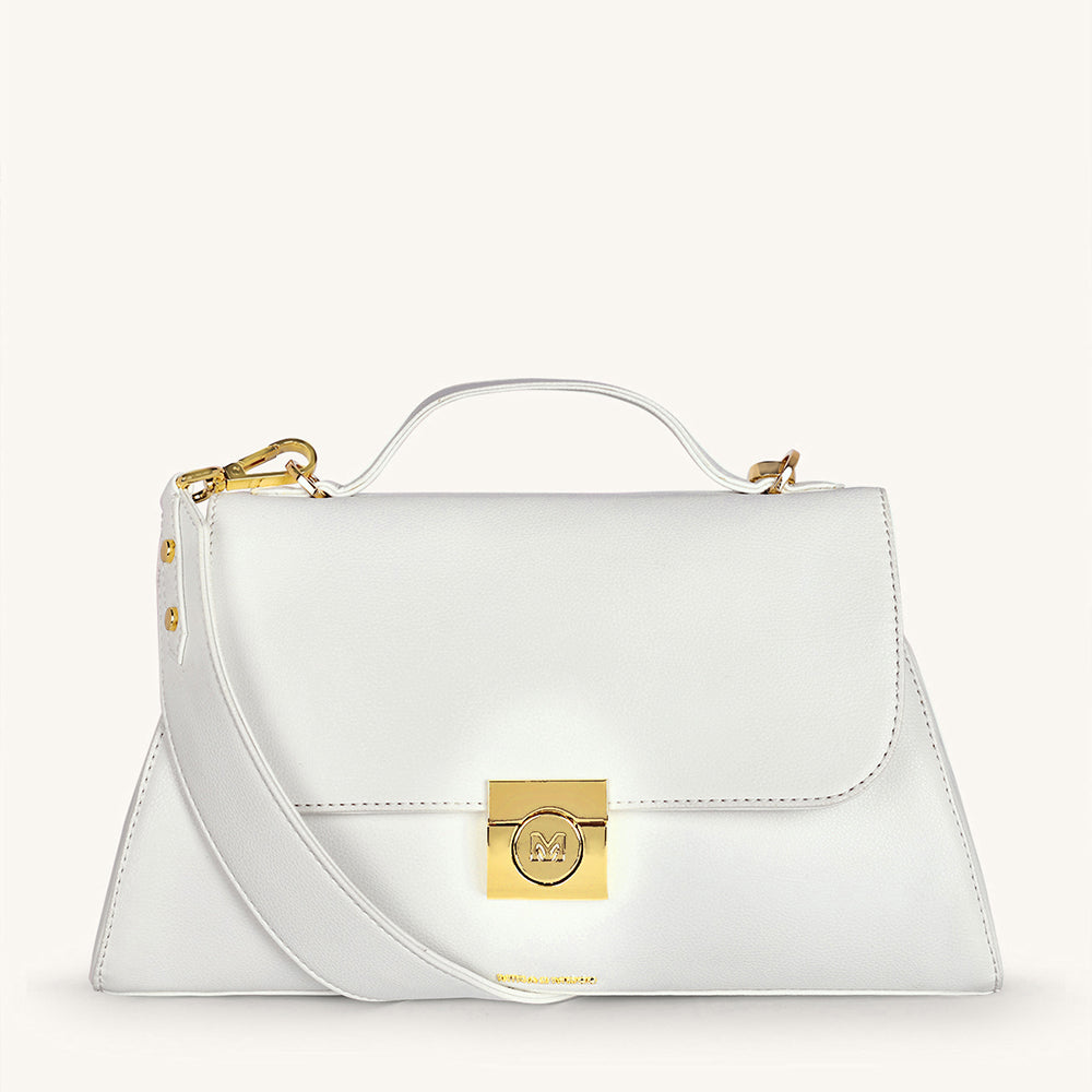 Mira & Moss Vivienne Classic Crossbody Bag - Ivory - Myra USA