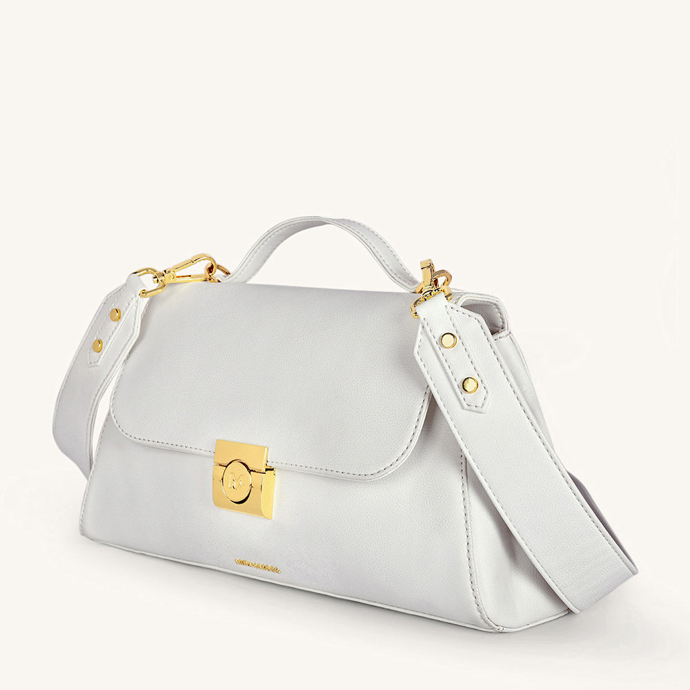Mira & Moss Vivienne Classic Crossbody Bag - Ivory - Myra USA