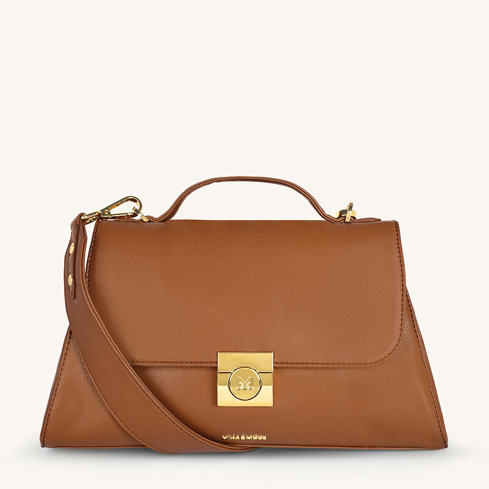 Mira & Moss Vivienne Classic Crossbody Bag - Tan - Myra USA