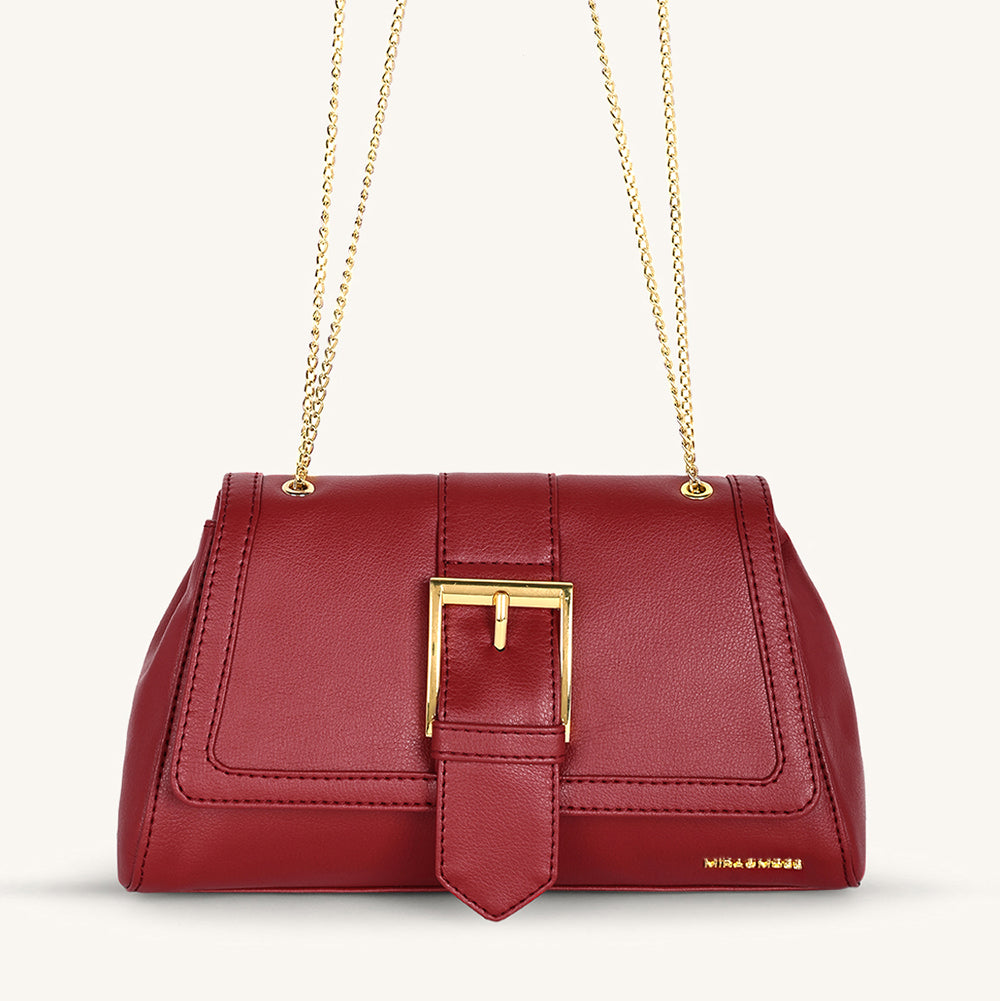 Mira & Moss Adrienne Crossbody Bag - Garnet Red - Myra USA