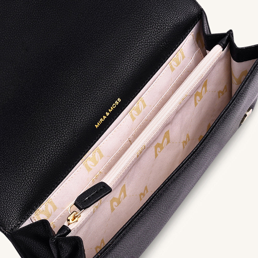 Mira & Moss Delphine Crossbody Bag - Black - Myra USA