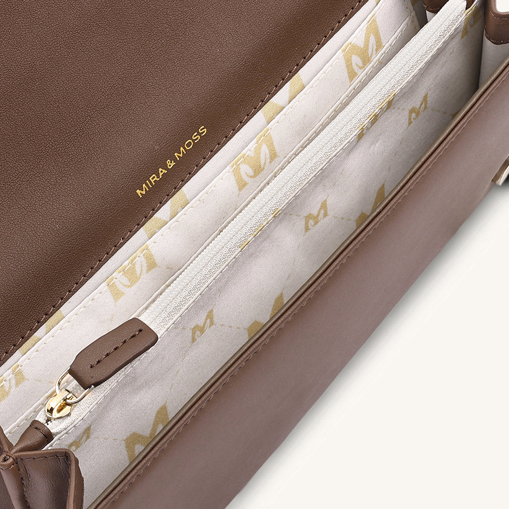 Mira & Moss Delphine Crossbody Bag - Chocolate Latte - Myra USA