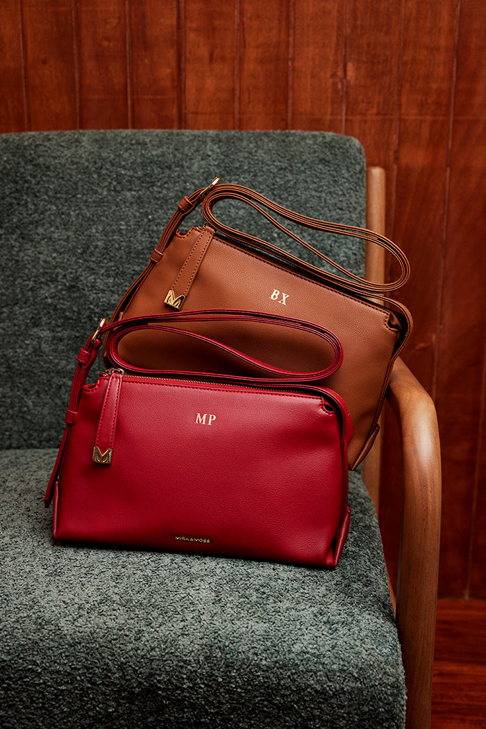 Mira & Moss Audrey Crossbody Bag - Garnet Red - Myra USA