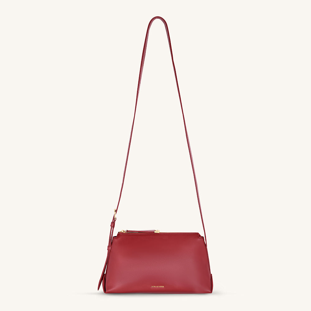 Mira & Moss Audrey Crossbody Bag - Garnet Red - Myra USA