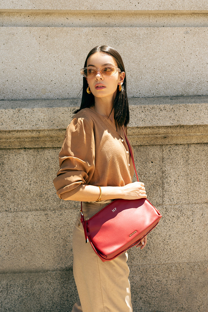 Mira & Moss Audrey Crossbody Bag - Garnet Red - Myra USA