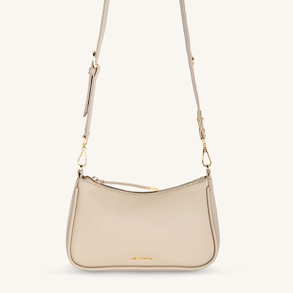 Mira & Moss Madisson Crossbody Bag - Light Taupe - Myra USA