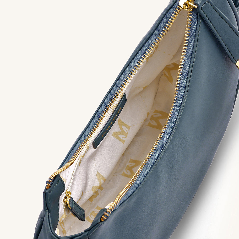 Mira & Moss Sabine Crescent Crossbody Bag - Pine Teal - Myra USA