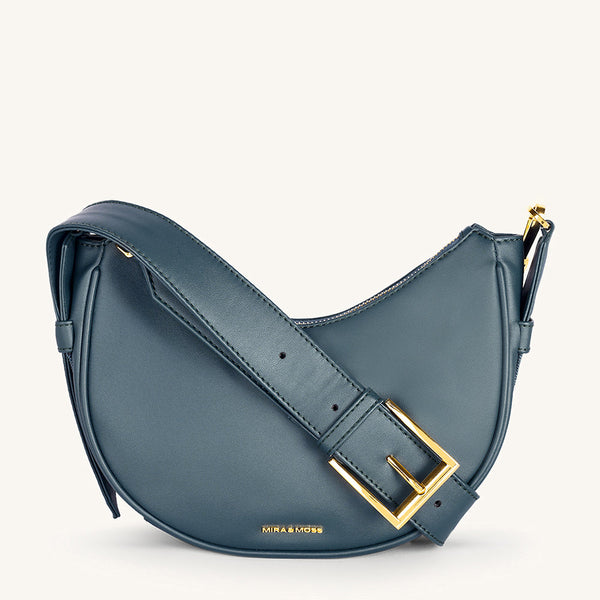 Mira & Moss Sabine Crescent Crossbody Bag - Pine Teal - Myra USA