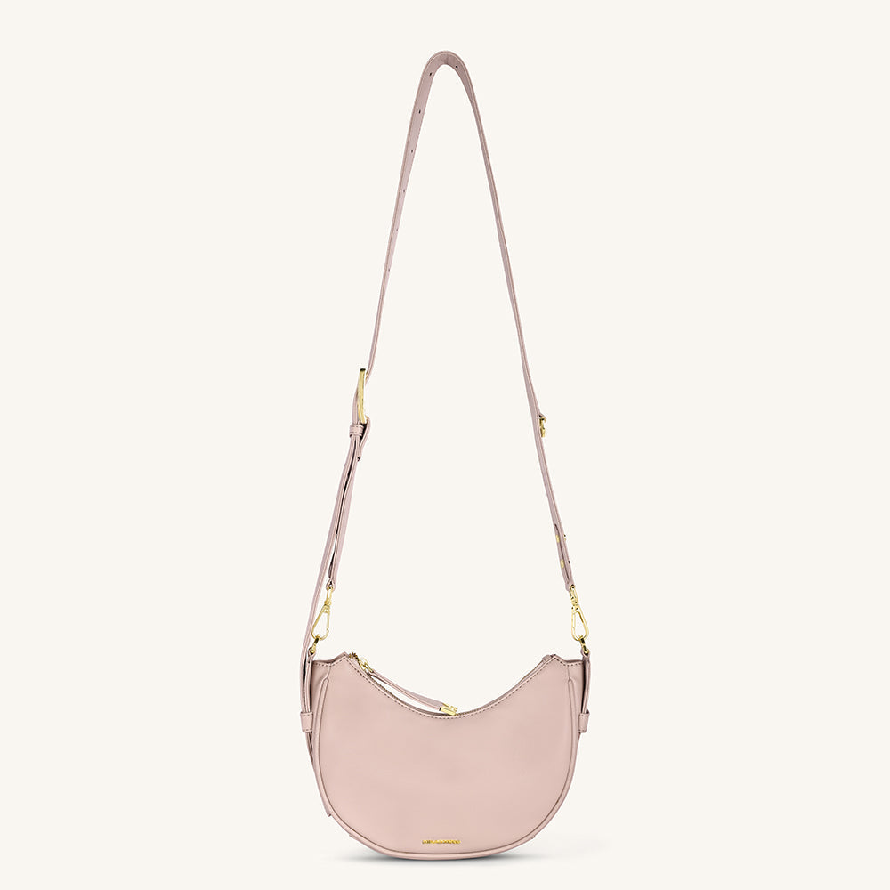Mira & Moss Sabine Crescent Crossbody Bag - Transcendent Pink - Myra USA