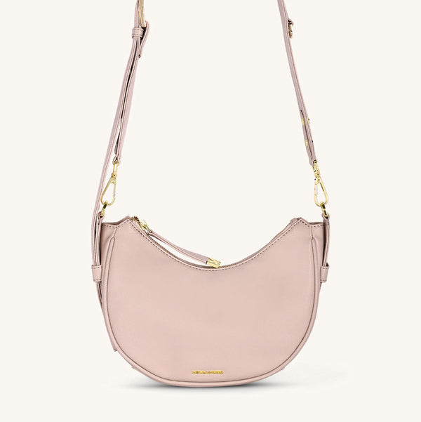 Mira & Moss Sabine Crescent Crossbody Bag - Transcendent Pink - Myra USA